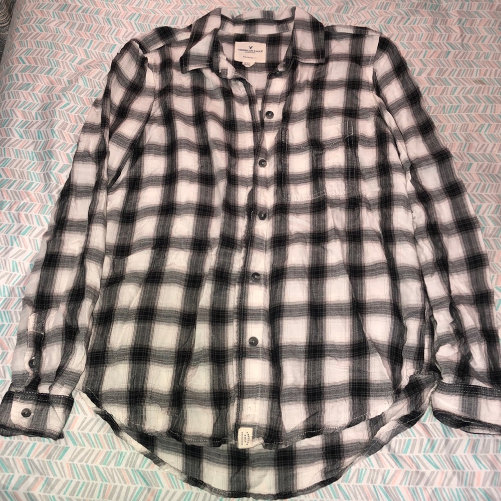 American Eagle Plaid Button Down